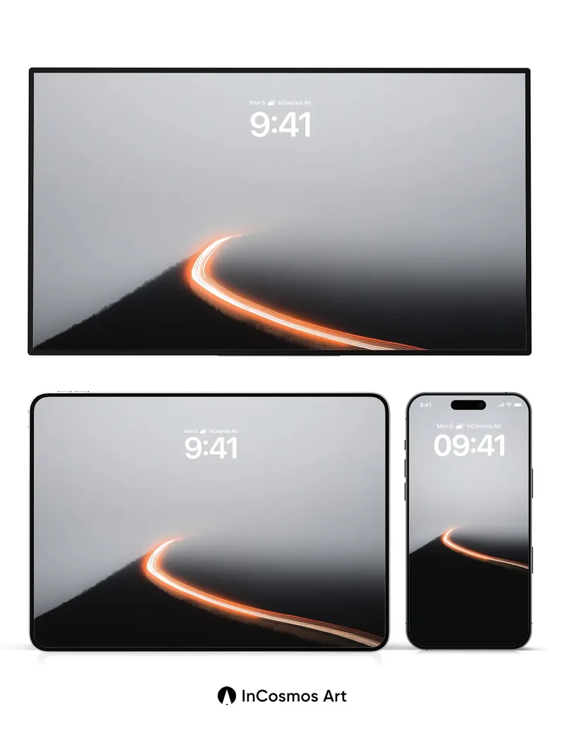 Crimson Trail Wallpaper with Fog Veil