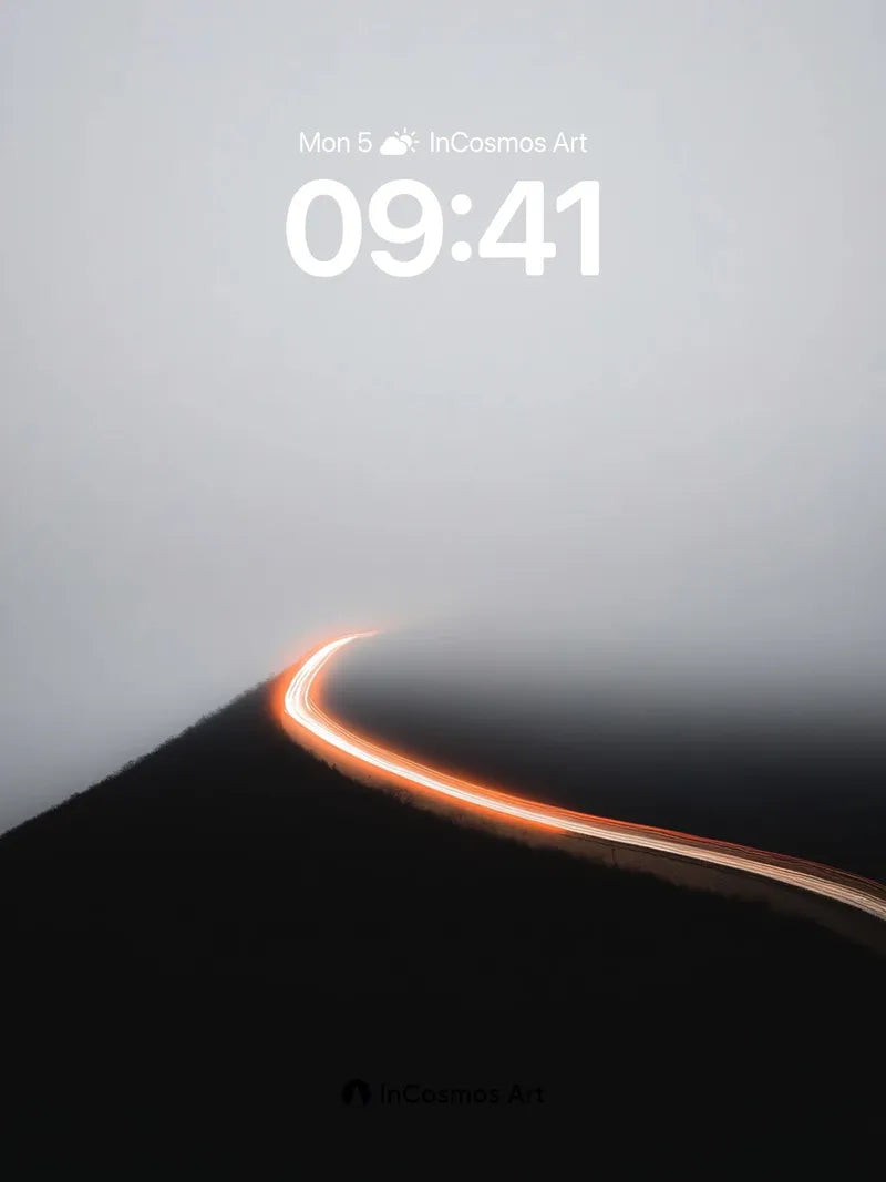 Crimson Trail Wallpaper with Fog Veil