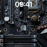 Circuit Pulse Wallpaper with Golden Veins wallpaper for iPhone, iPad & Mac