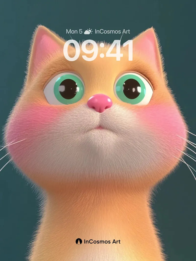 Whiskered Wonder Wallpaper with Soft Glow wallpaper for iPhone, iPad & Mac