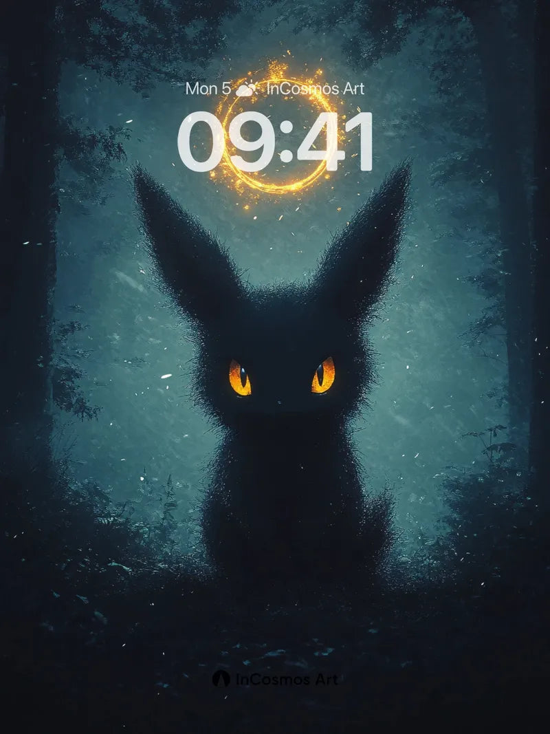 Nocturnal Whisper Wallpaper with Celestial Ring