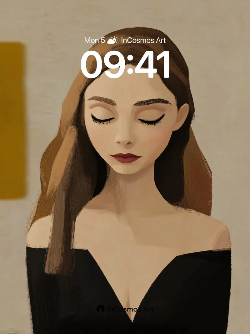 Serene Stillness Wallpaper with Closed Eyes