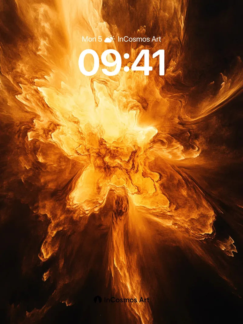 Inferno Bloom Wallpaper with Fiery Veins