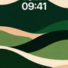 Serene Ridge Wallpaper with Earth-Toned Waves wallpaper for iPhone, iPad & Mac