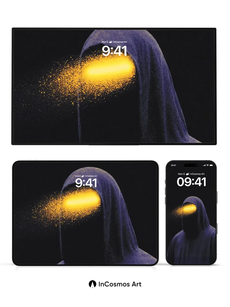 Silent Gold Dust Wallpaper with Hidden Light