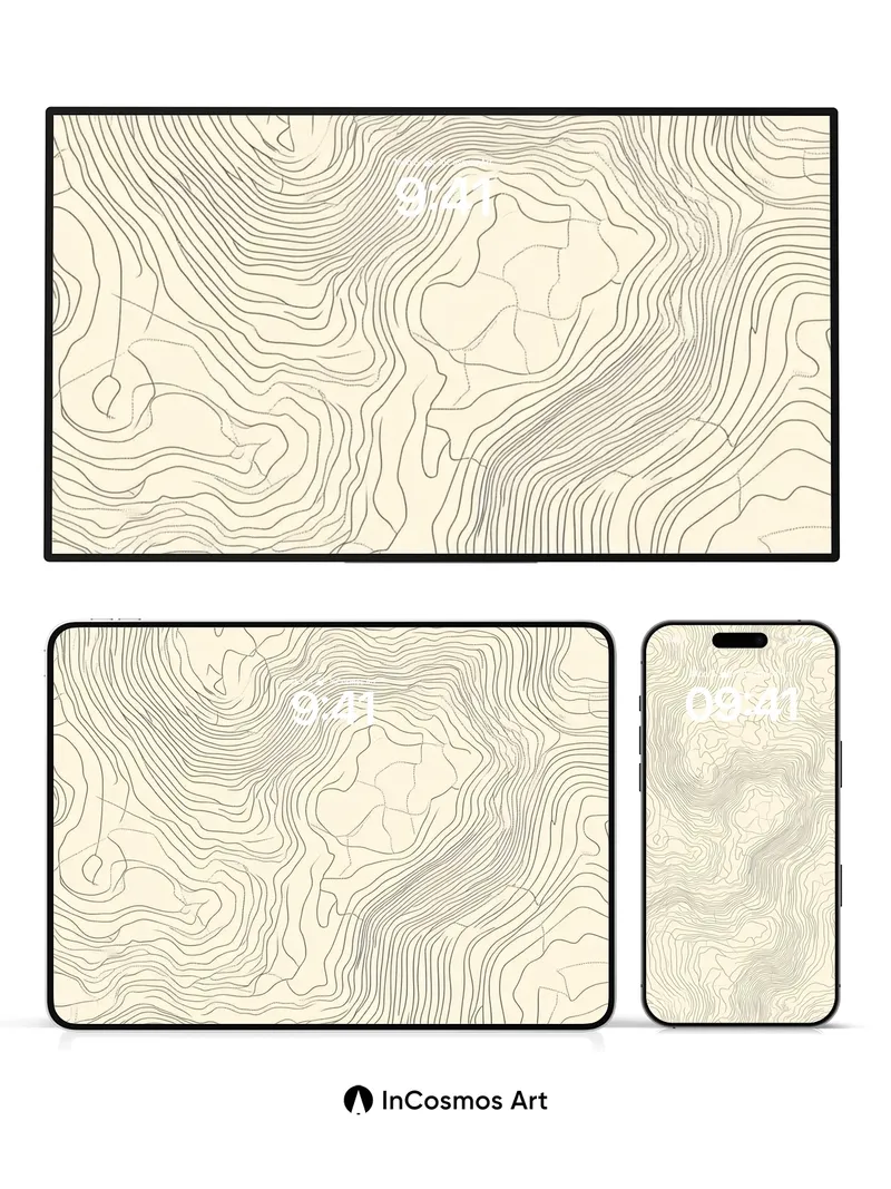 Silent Contour Wallpaper with Whispering Lines
