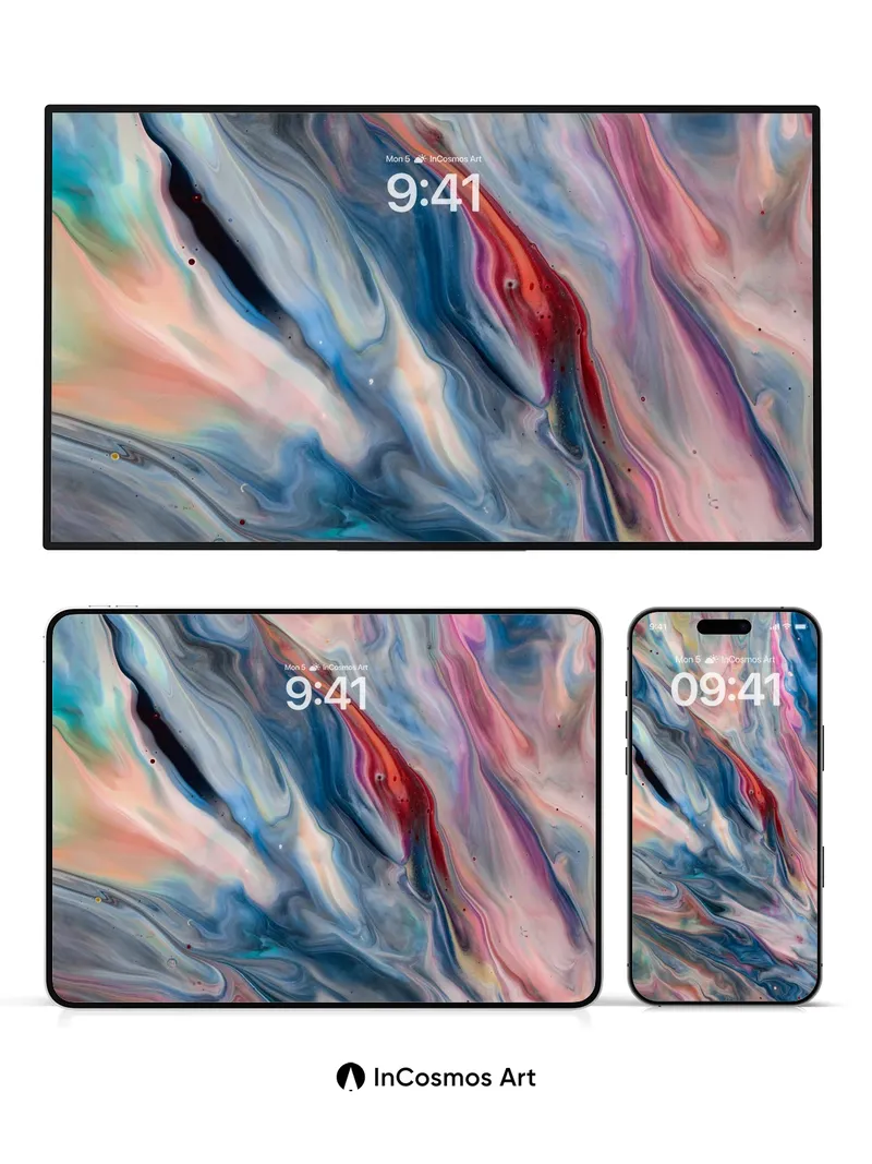 Luminous Current Wallpaper with Cosmic Veins