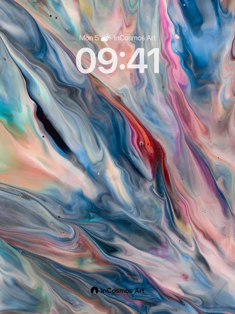 Luminous Current Wallpaper with Cosmic Veins