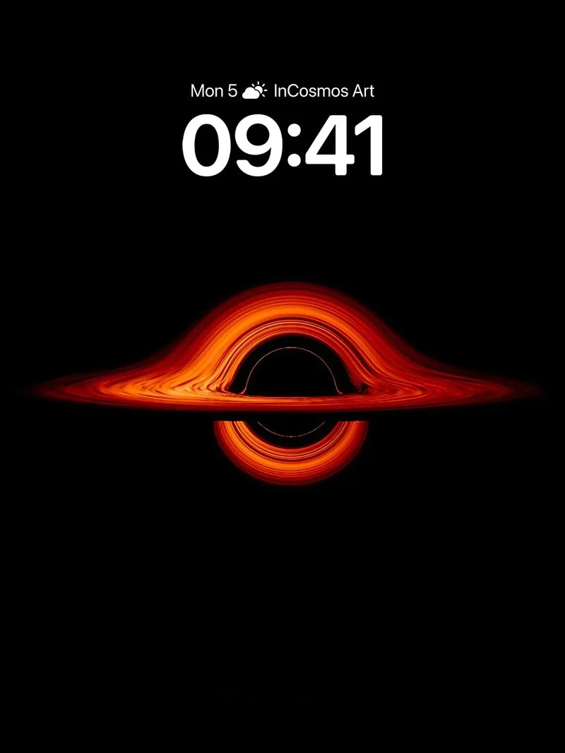 Cosmic Abyss Wallpaper with Fiery Halo