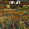 Wildflower Hush Wallpaper with Distant Hills wallpaper for iPhone, iPad & Mac
