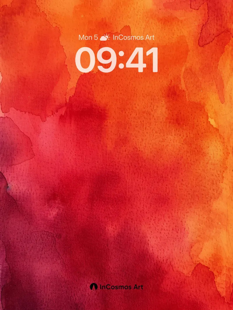 Fiery Pulse Wallpaper with Liquid Light