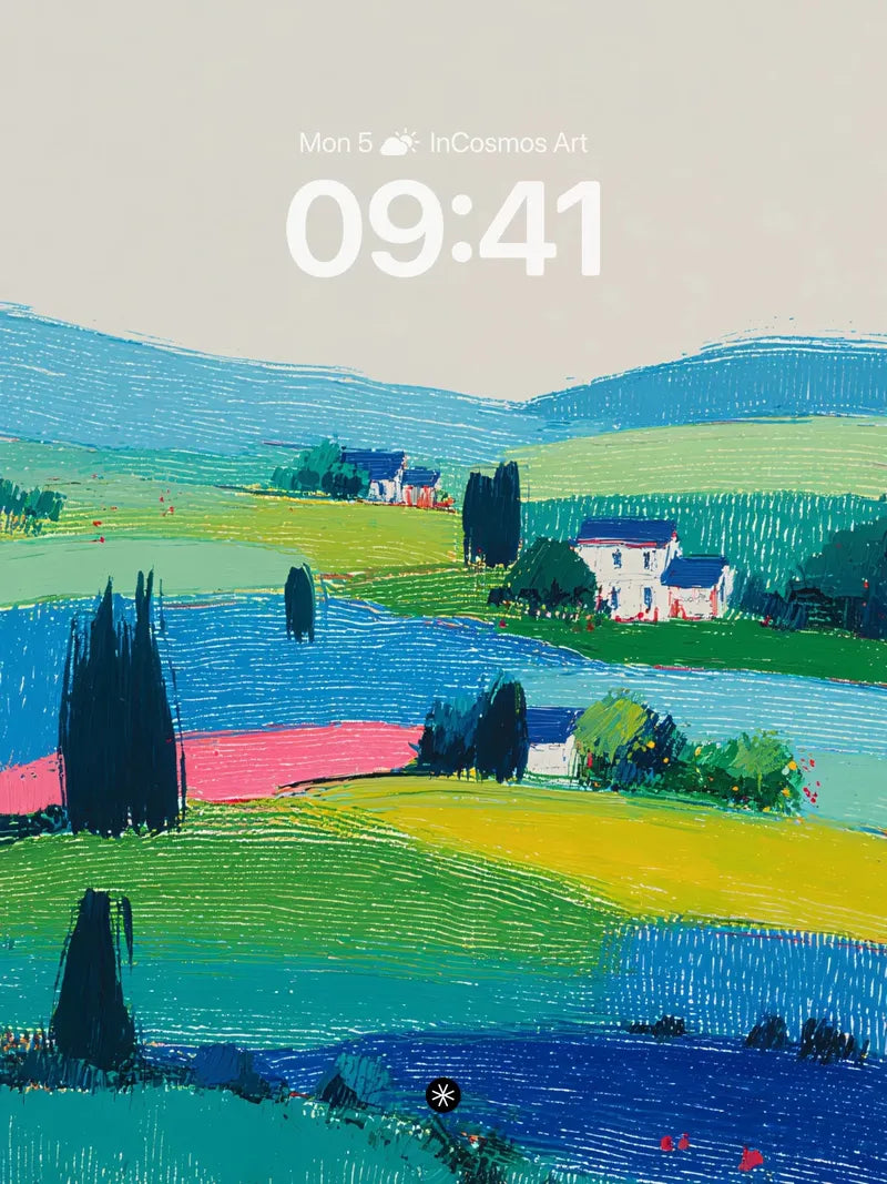Colorful Countryside Serenity Wallpaper wallpaper for iPhone, iPad & Mac
