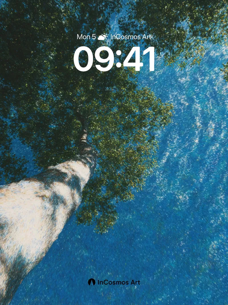 Skyward Canopy Wallpaper with Sunlit Veins