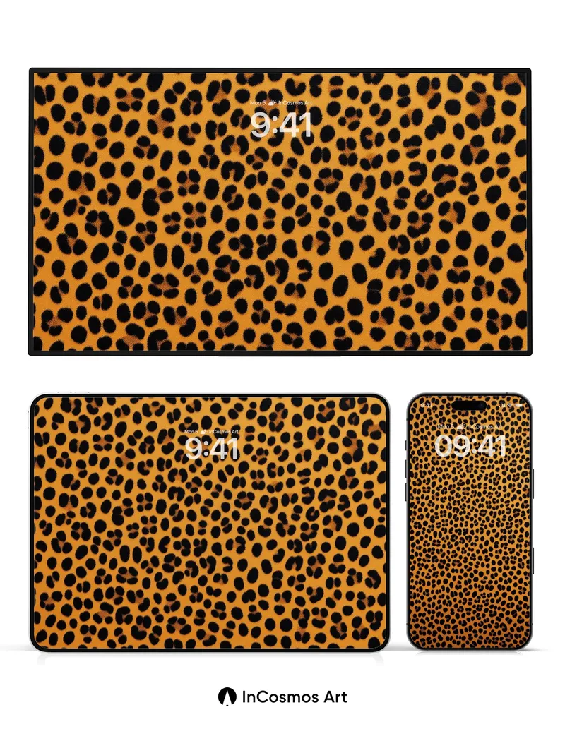 Wild Pulse Leopard Wallpaper with Shadowed Spots