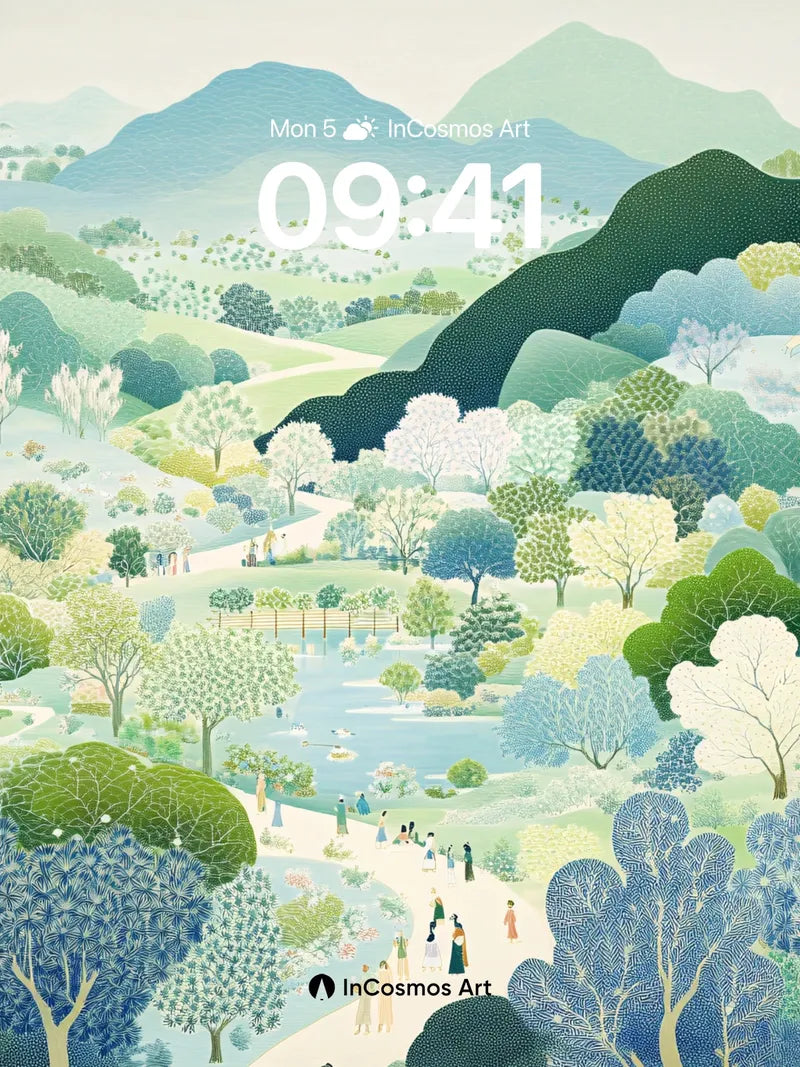 Serene Forest Path Wallpaper with Whispering Trees