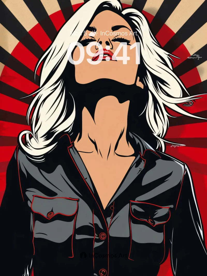 Bold Radiance Wallpaper with Pop Art Edge