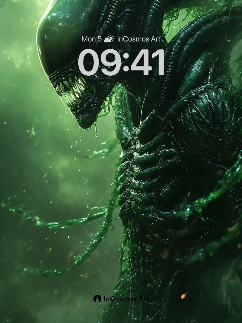 Venomous Mirage Wallpaper with Bioluminescent Veins