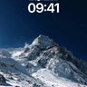 Frost-Crowned Summit Wallpaper with Midnight Sky wallpaper for iPhone, iPad & Mac