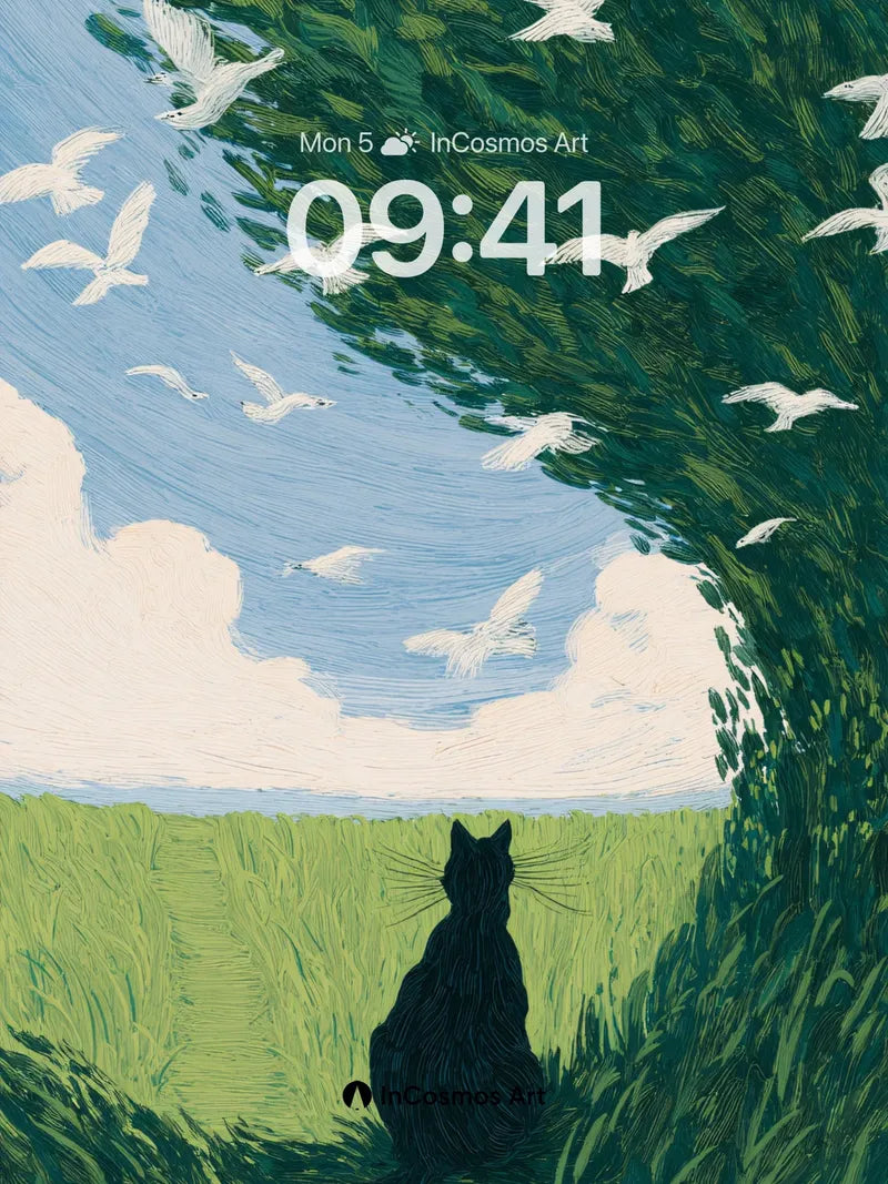 Whispering Canopy Wallpaper with Skyward Flight