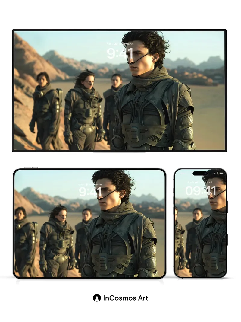 Desert Vanguard Wallpaper with Tactical Silhouettes