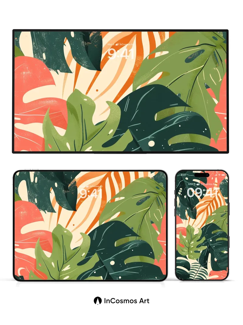 Tropical Pulse Wallpaper with Lush Canopy