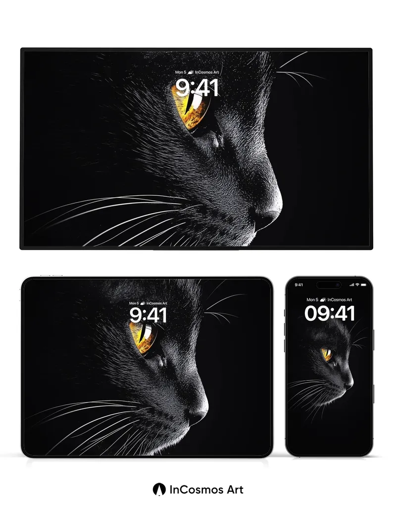 Shadowed Gaze Wallpaper with Golden Eyes