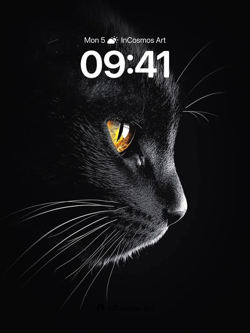 Shadowed Gaze Wallpaper with Golden Eyes