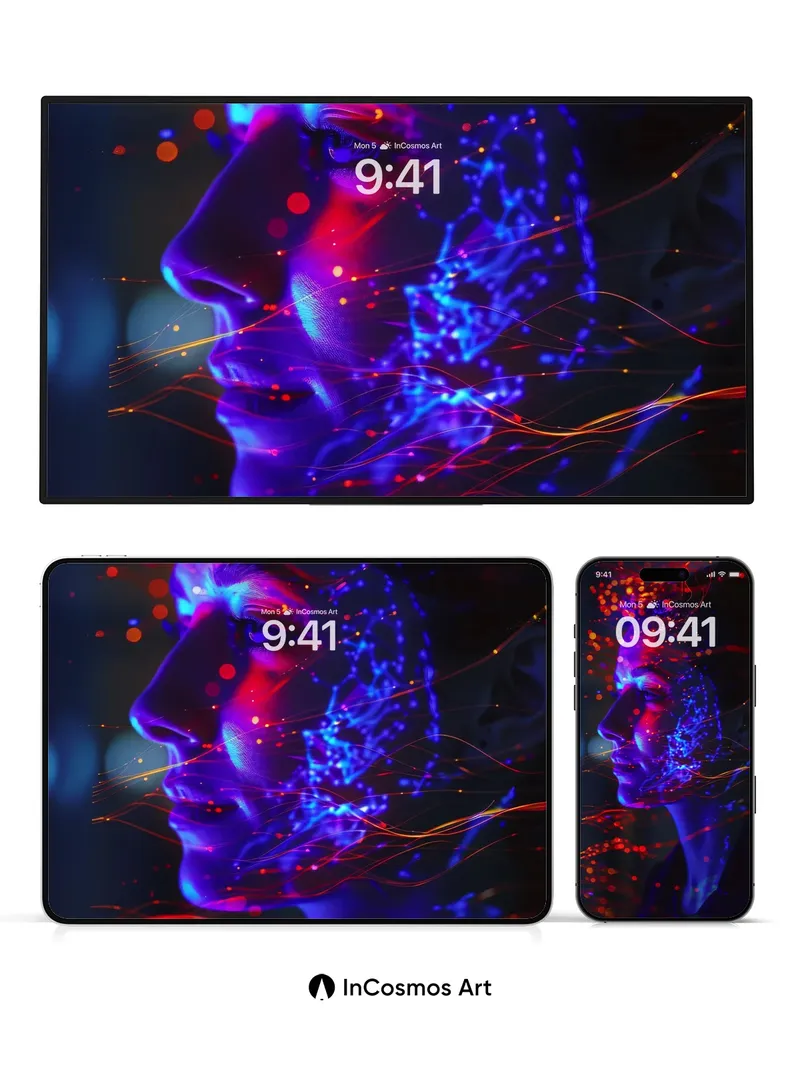 Neon Pulse Wallpaper with Electric Veins