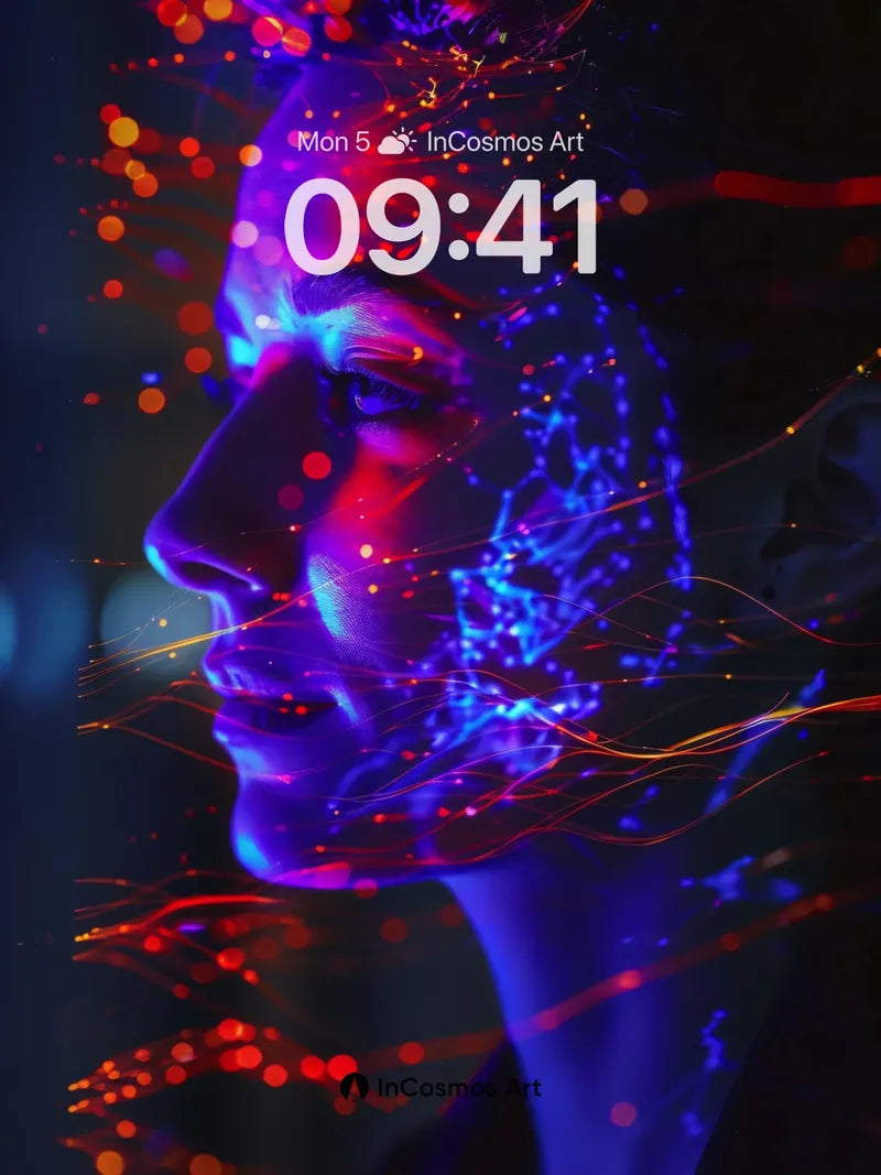 Neon Pulse Wallpaper with Electric Veins