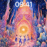 Cosmic Grove Wallpaper with Dancing Stags wallpaper for iPhone, iPad & Mac