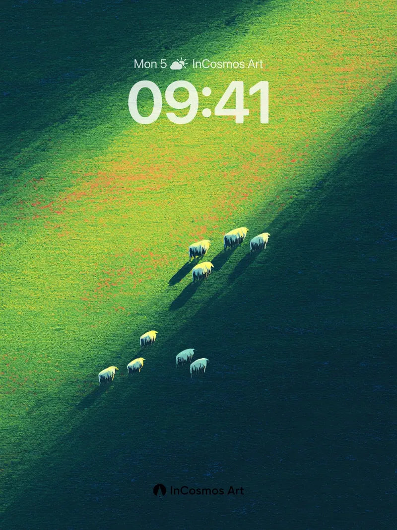 Shadowed Meadow Wallpaper with Woolen Steps wallpaper for iPhone, iPad & Mac