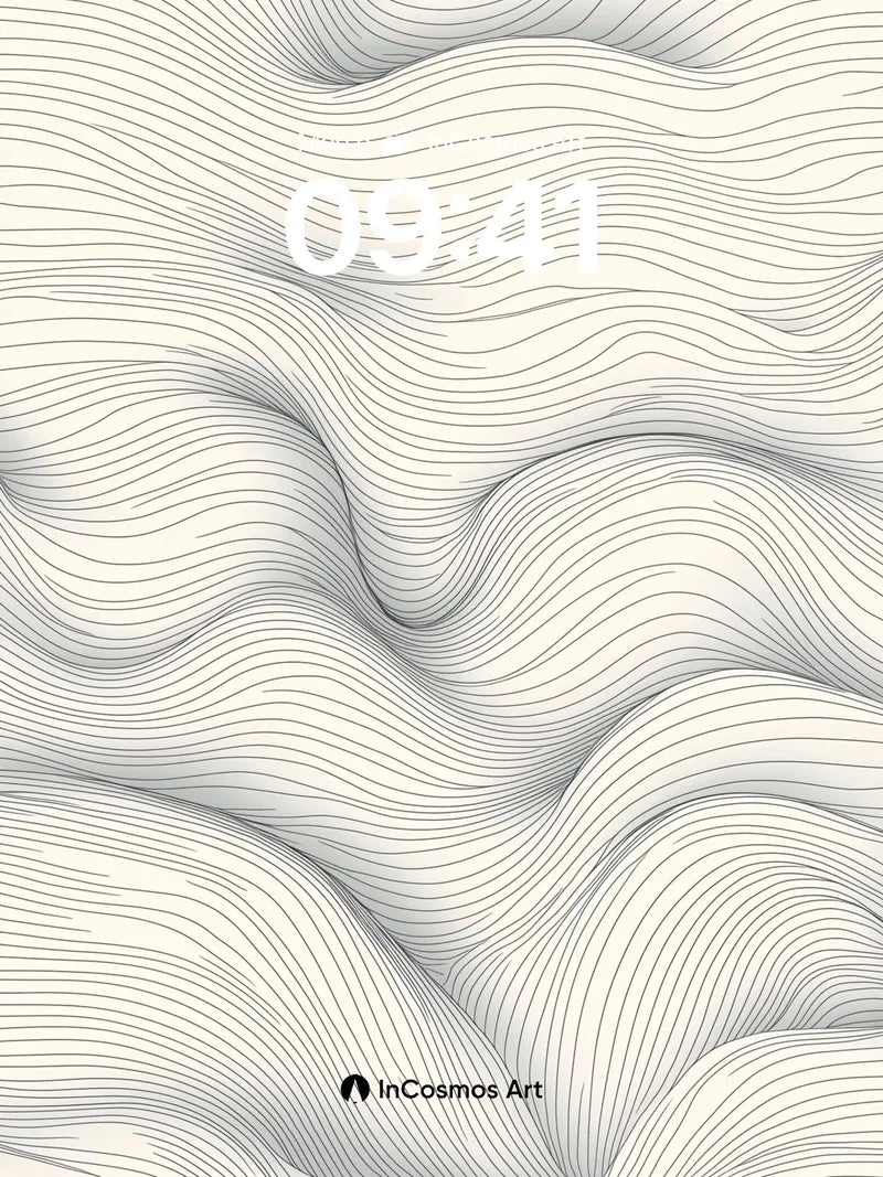 Silken Contour Wallpaper with Whispering Lines