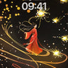 Crimson Reverie Wallpaper with Floating Sparks wallpaper for iPhone, iPad & Mac