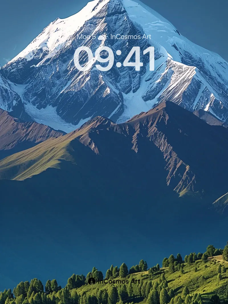 Silent Summit Wallpaper with Frozen Light