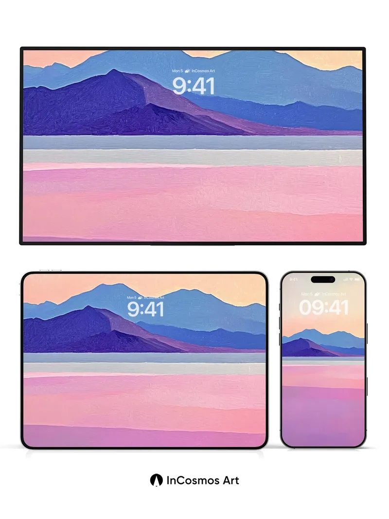 Serene Horizon Wallpaper with Gradient Depth