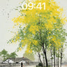 Whispering Canopy Wallpaper with Floating Leaves wallpaper for iPhone, iPad & Mac