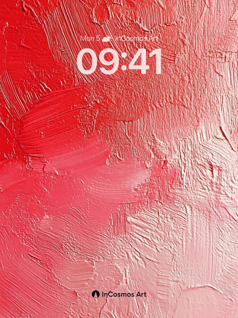 Crimson Canvas Wallpaper with Brushstroke Pulse