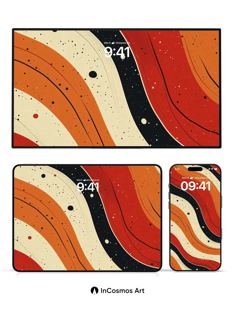 Cosmic Ripple Wallpaper with Starlit Veins