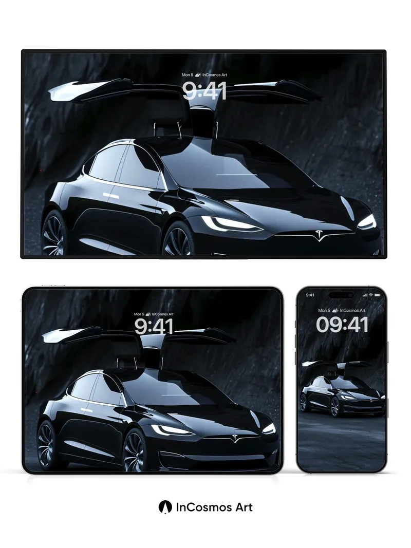 Shadowed Future Wallpaper with Floating Doors