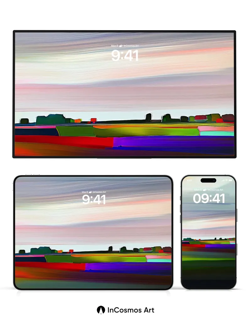 Spectrum Horizon Wallpaper with Electric Fields