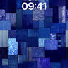 Indigo Tapestry Wallpaper with Stitched Depth wallpaper for iPhone, iPad & Mac