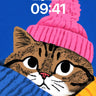 Whimsical Winter Cat Wallpaper with Knit Warmth wallpaper for iPhone, iPad & Mac