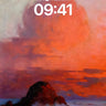 Crimson Horizon Wallpaper with Storm-Whispered Rocks wallpaper for iPhone, iPad & Mac