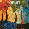 Whirling Forest Wallpaper with Cosmic Roots wallpaper for iPhone, iPad & Mac