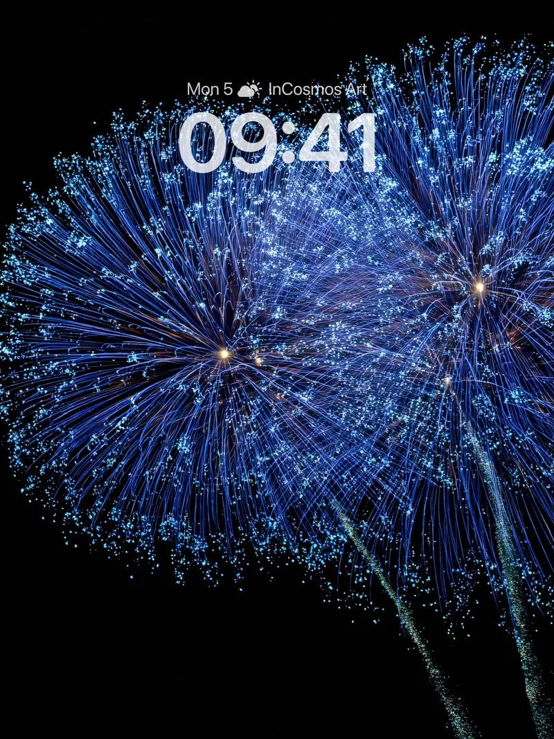 Electric Dandelion Wallpaper with Cosmic Seeds