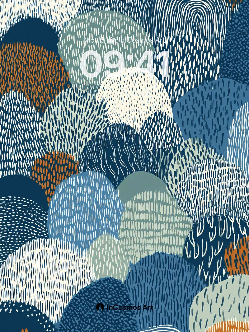 Whispering Peaks Wallpaper with Textured Waves wallpaper for iPhone, iPad & Mac