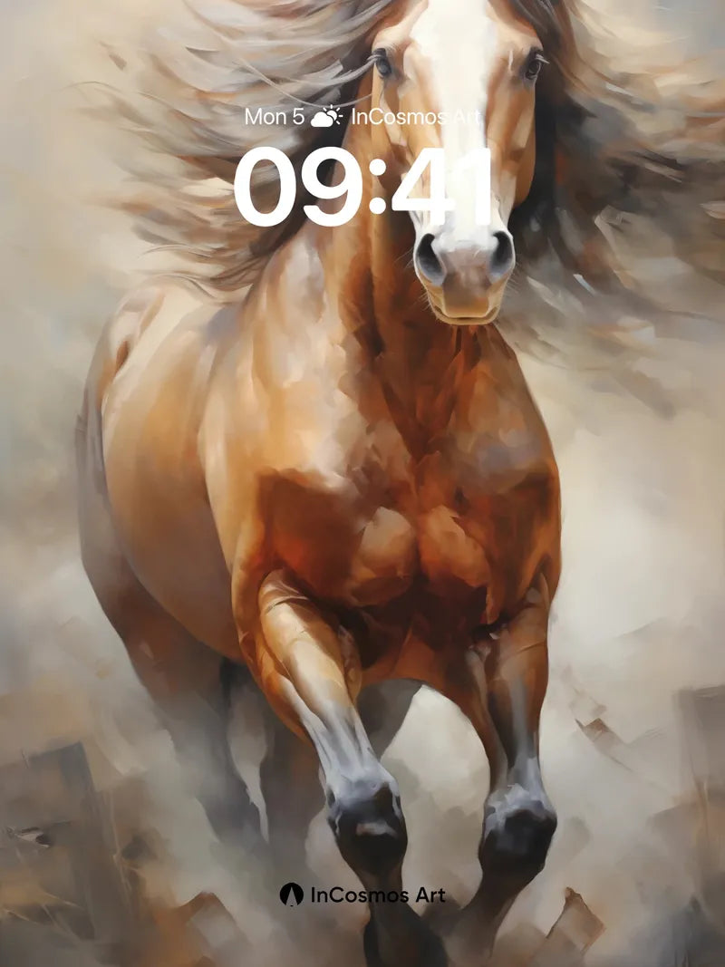 Thundering Spirit Wallpaper with Wind-Swept Mane