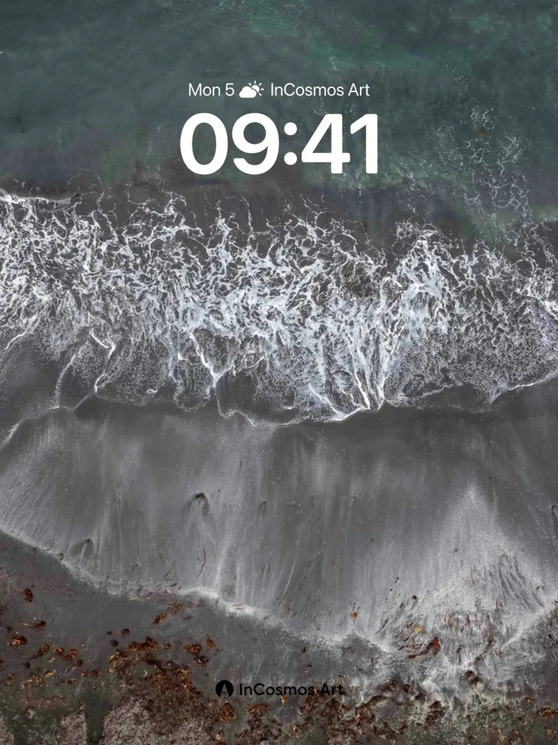 Whispering Tides Wallpaper with Frosted Edge