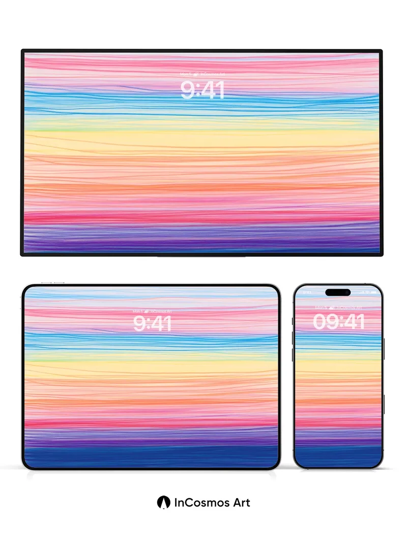 Liquid Rainbow Wallpaper with Ethereal Flow