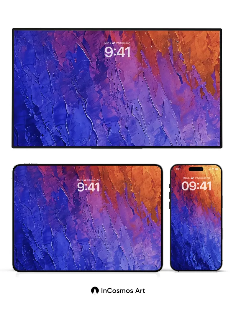 Fiery Abyss Wallpaper with Liquid Light Veins